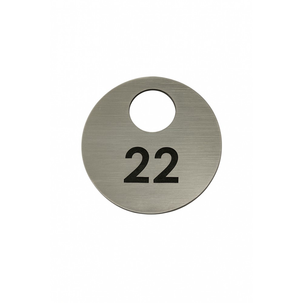 Номерки для вешалки серебристые