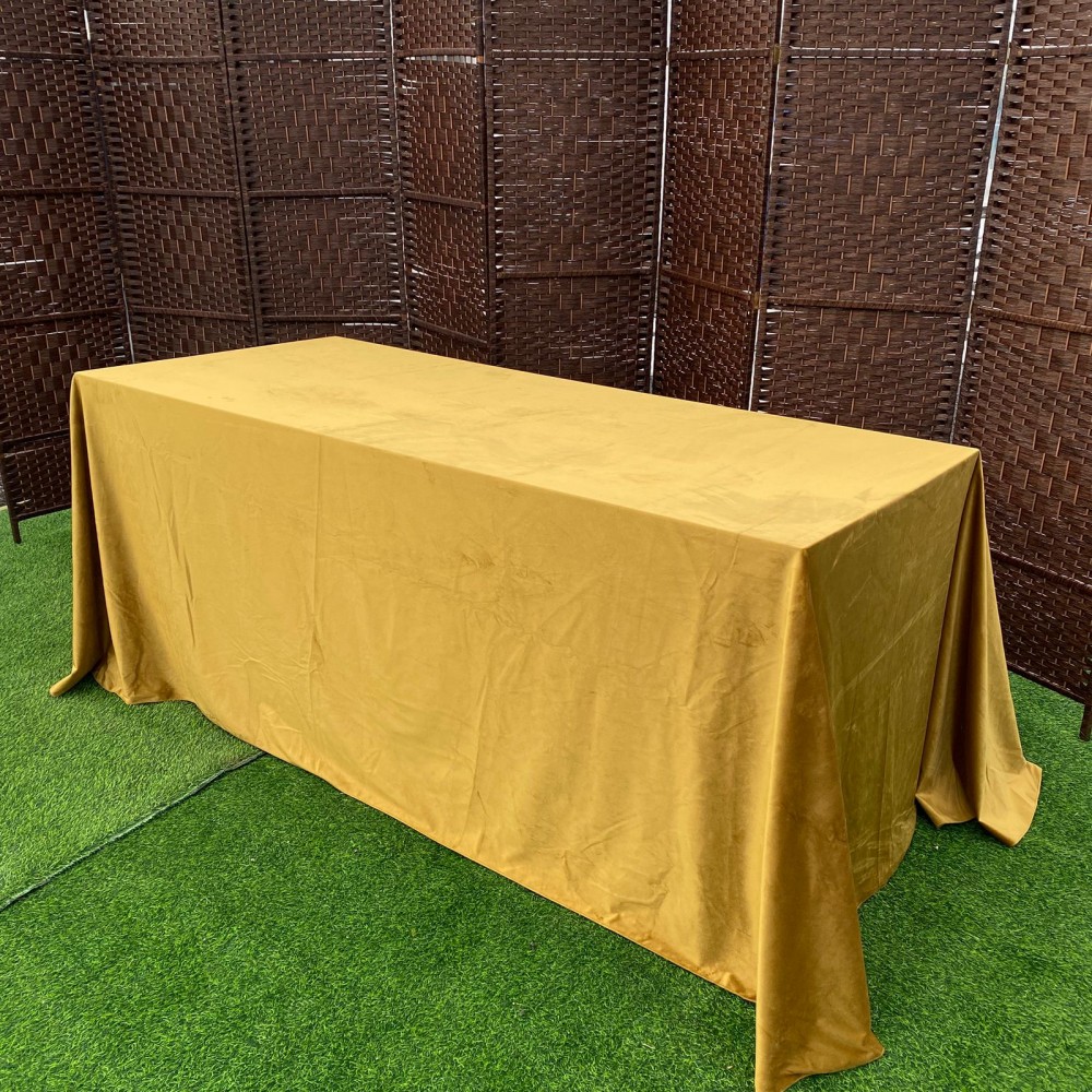 Скатерть золотистая 3,4 на 2,4 м