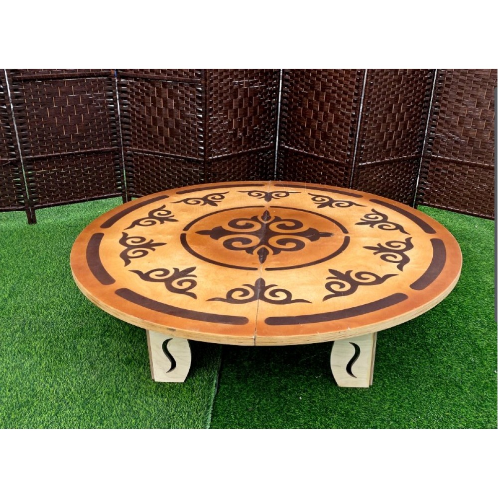 Жер стол круглый с узором 130см
