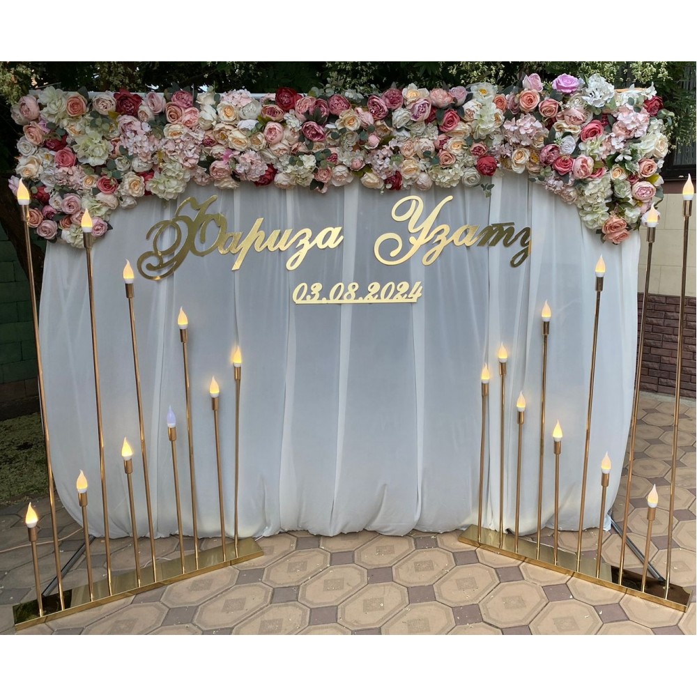 Фотозона с цветами и подсветкой 2,5 на 2 м