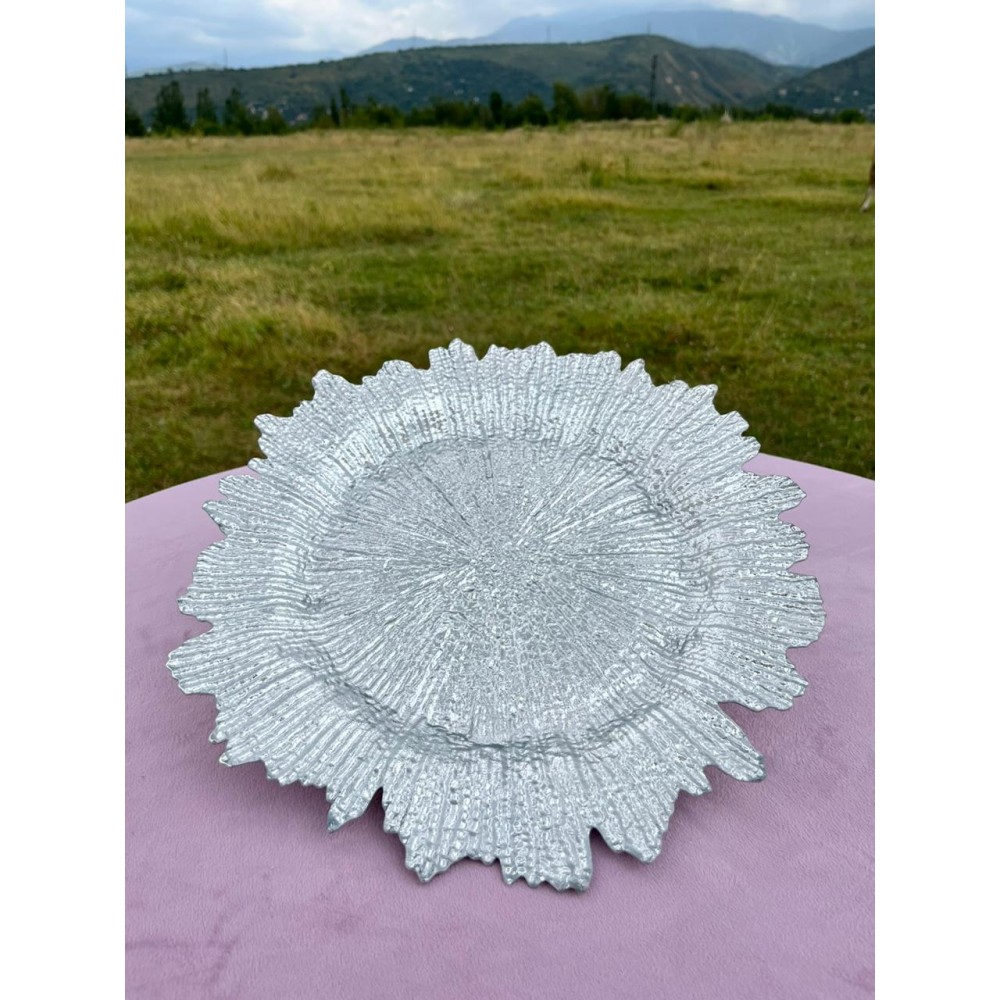 Подтарельник «Коралл» серебро