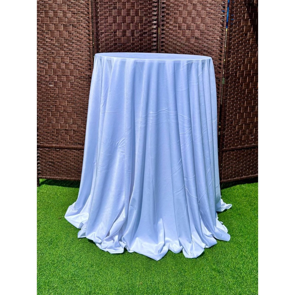 Стол фуршетный с белой скатертью 3,4м без банта