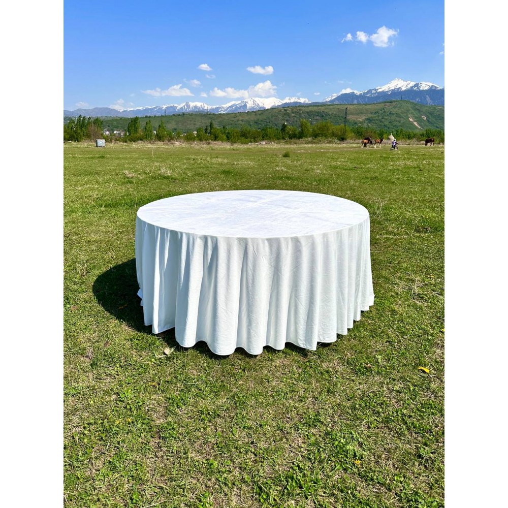 Скатерть круглая белая 3,4м