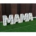 Слово "МАМА" с лампочками